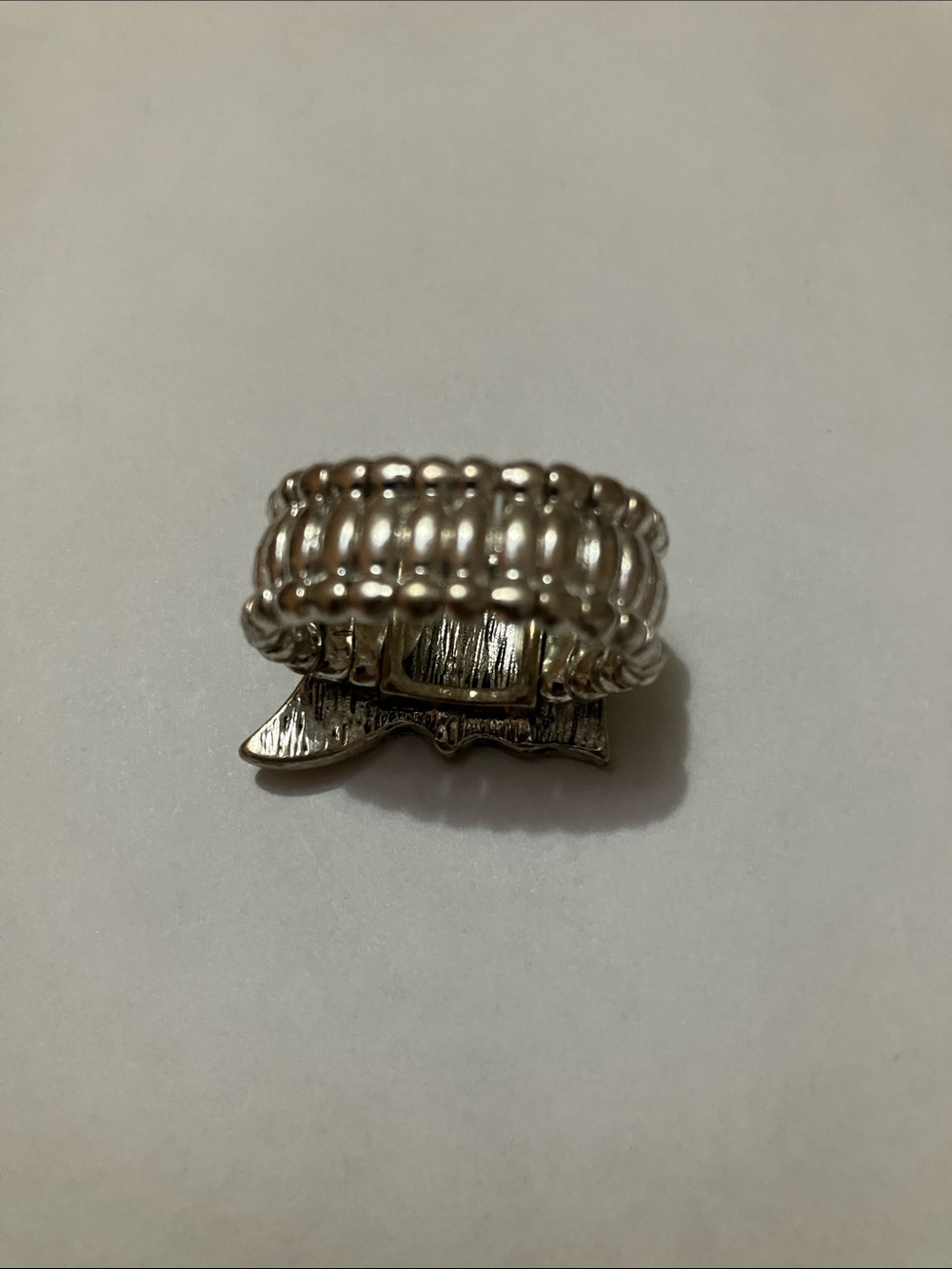 Rhinestone American Flag Stretch Ring - Red, White & Blue - Picture 2 of 3